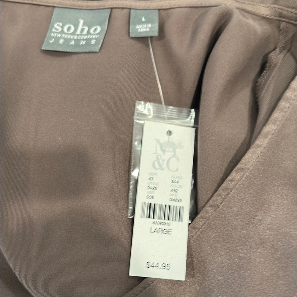 Soho Brown Ruffle Wrap Blouse - Picture 11 of 14